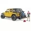 Автомодель Bruder Джип Jeep Rubicon с фигуркой велосипедиста на спортивном байке 1: 16