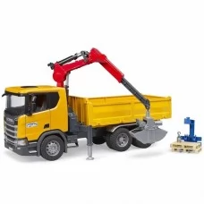 Автомодель Bruder Самосвал Scania Super 560R с краном-манипулятором и аксессуарами 1: 16 