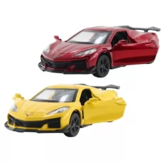 Автомодель – CHEVROLET CORVETTE C8 Z06 2024 жовтий, червоний Автомодель – CHEVROLET CORVETTE C8 Z06 2024 жовтий, червоний