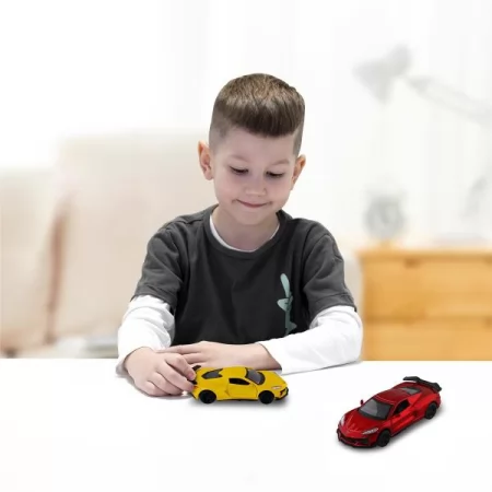 Автомодель – CHEVROLET CORVETTE C8 Z06 2024 жовтий, червоний 