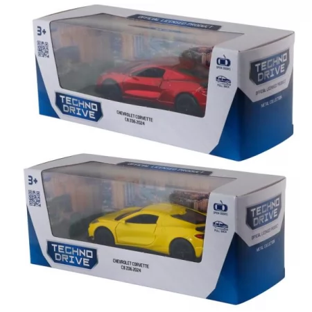 Автомодель – CHEVROLET CORVETTE C8 Z06 2024 жовтий, червоний 
