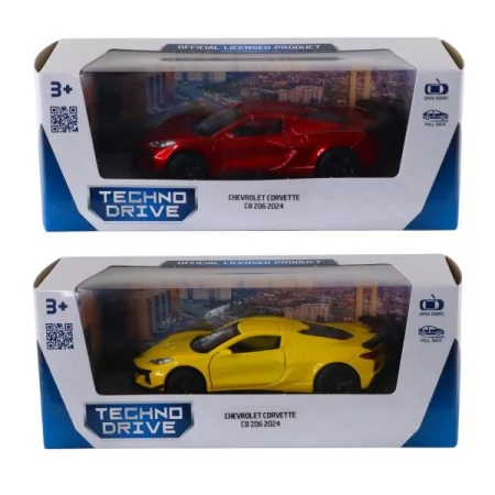 Автомодель – CHEVROLET CORVETTE C8 Z06 2024 жовтий, червоний 