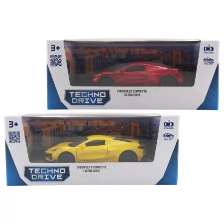 Автомодель – CHEVROLET CORVETTE C8 Z06 2024 жовтий, червоний 