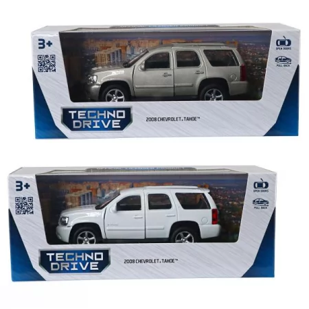 Автомодель - CHEVROLET TAHOE 2008 белый, серый Автомодель - CHEVROLET TAHOE 2008 белый, серый