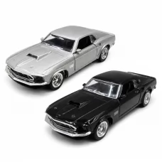 Автомодель – FORD MUSTANG BOSS 429 1969 сірий, чорний Автомодель – FORD MUSTANG BOSS 429 1969 сірий, чорний