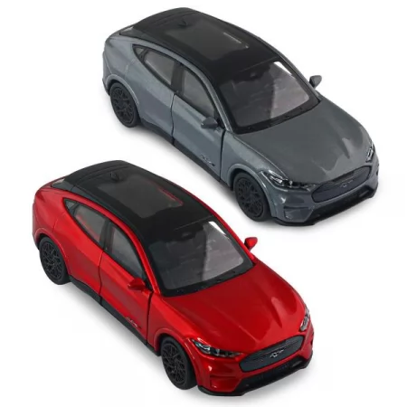 Автомодель - FORD MUSTANG MACH-E GT 2023 красный, серебристо-серый 