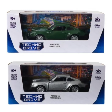 Автомодель - PORSCHE 911 TURBO 3.3 1978 сірий, темно-зелений Автомодель - PORSCHE 911 TURBO 3.3 1978 сірий, темно-зелений