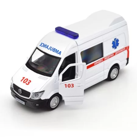 Автомодель TechnoDrive Mercedes-Benz Sprinter Швидка допомога 1: 32 250344U Автомодель TechnoDrive Mercedes-Benz Sprinter Швидка допомога 1: 32 250344U