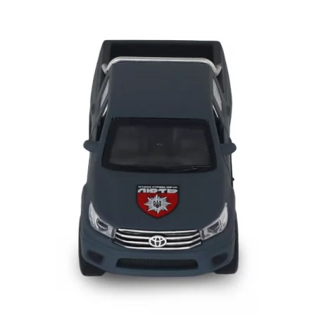 Автомодель TechnoDrive Шеврони героїв Toyota Hilux ОШБр НПУ ЛЮТЬ 1: 40 KM6118F Автомодель TechnoDrive Шеврони героїв Toyota Hilux ОШБр НПУ ЛЮТЬ 1: 40 KM6118F