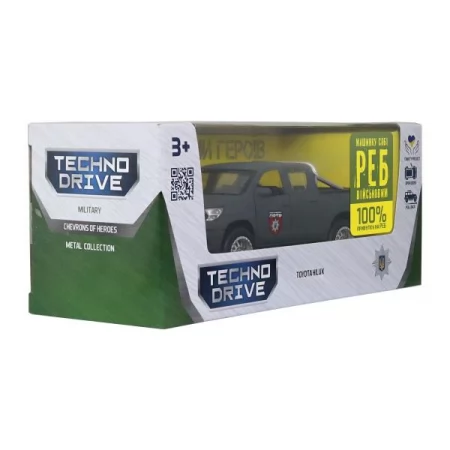 Автомодель TechnoDrive Шеврони героїв Toyota Hilux ОШБр НПУ ЛЮТЬ 1: 40 KM6118F Автомодель TechnoDrive Шеврони героїв Toyota Hilux ОШБр НПУ ЛЮТЬ 1: 40 KM6118F