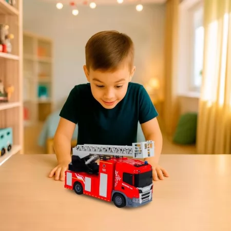 Автомодель серії "Big Truck" – ПОЖЕЖНА МАШИНА SCANIA світло, звук, функ. води 