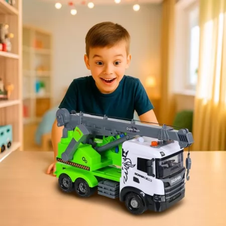 Автомодель серії "Mid Truck" – АВТОКРАН SCANIA світло, звук 
