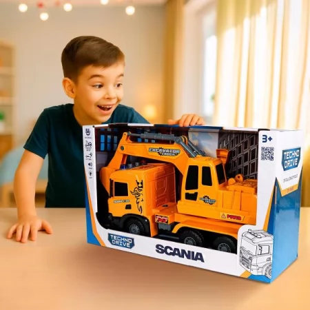 Автомодель серії "Super Big Truck" – ЕКСКАВАТОР SCANIA світло, звук Автомодель серії "Super Big Truck" – ЕКСКАВАТОР SCANIA світло, звук