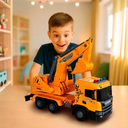 Автомодель серії "Super Big Truck" – ЕКСКАВАТОР SCANIA світло, звук Автомодель серії "Super Big Truck" – ЕКСКАВАТОР SCANIA світло, звук