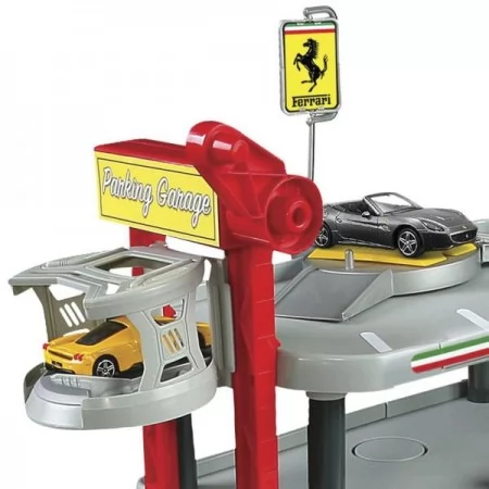 Автотрек Bburago Ferrari с гаражом 3 уровня 2 машинки 1: 43 18-31204 Автотрек Bburago Ferrari с гаражом 3 уровня 2 машинки 1: 43 18-31204