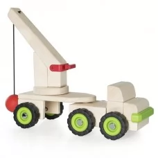 Велика машинка Guidecraft Block Science Trucks Стінобитна машина дерев'яна 45 см G7533 