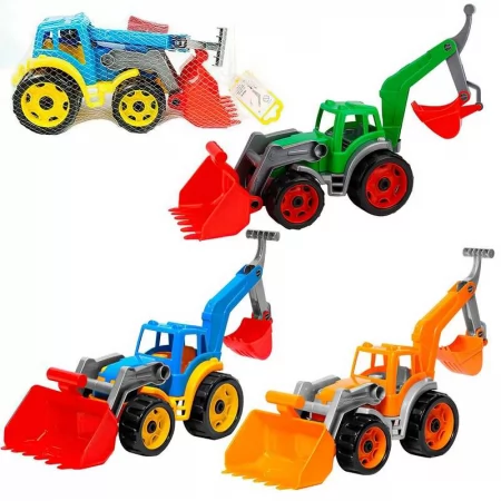  Іграшка "Трактор з двома ковшами" 3671 "Technok Toys" 3 кольори, в сітці
