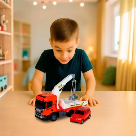 Ігровий набір серії "Big Truck" – ЕВАКУАТОР SCANIA З МАШИНОЮ світло, звук 