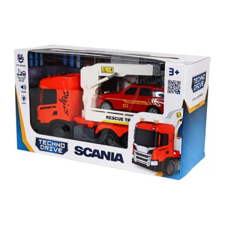 Ігровий набір серії "Big Truck" – ЕВАКУАТОР SCANIA З МАШИНОЮ світло, звук 
