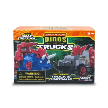 Игровой набор Road Rippers Машинка и синий трицератопс Игровой набор Road Rippers Машинка и синий трицератопс