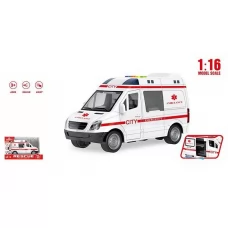 Машина WY 590 E "Швидка допомога", підсвічування, звуки, інерційна, в коробці