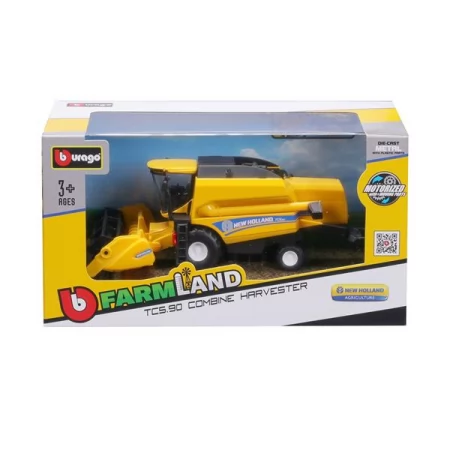 Модель Bburago New Holland TC5.90 Зерноуборочный комбайн с жаткой 18 см 18-31721