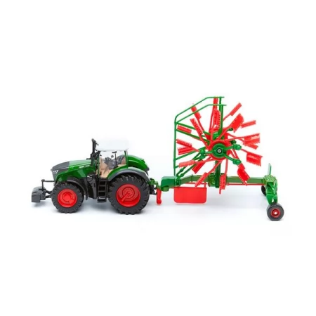 Модель Bburago Трактор Fendt 1050 Vario с роторными валковыми граблями 1: 32 18-31665