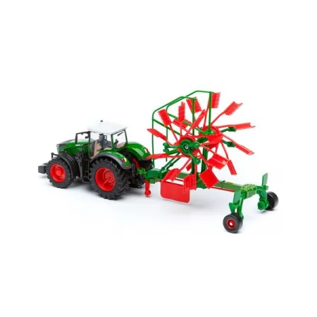 Модель Bburago Трактор Fendt 1050 Vario с роторными валковыми граблями 1: 32 18-31665