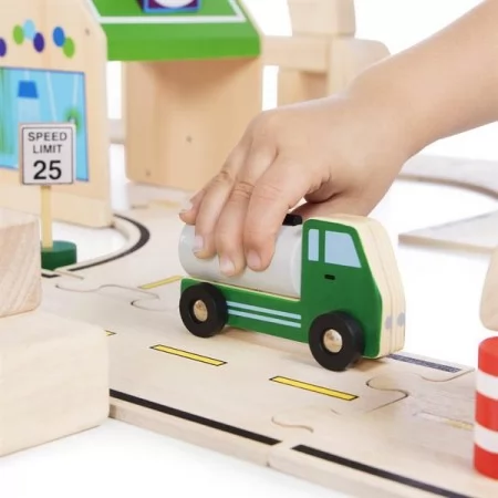 Набор грузовиков Guidecraft Block Play к Дороге из дерева, 12 шт. G6718