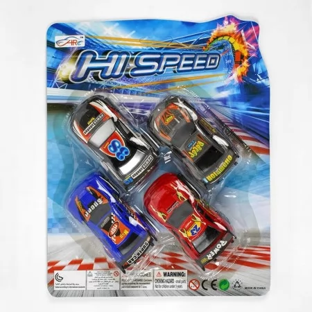 Набор инерционных машинок BabyToys 318-4 XH, 4 шт