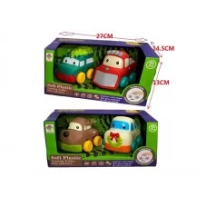 Набор инерционных машинок BabyToys 6510-2 с пищалкой, 2 шт
