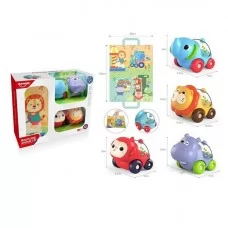 Набор машинок BabyToys HE 8069 инерционные животные 4 шт