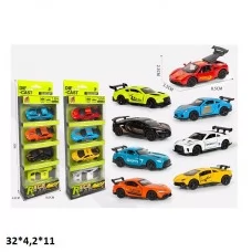 Набор машинок BabyToys 6413T металл инерционный 4 шт