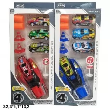 Набор машинок BabyToys YB5003N металл инерционный 4 шт
