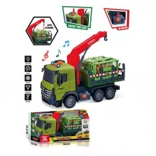 Вантажівка з краном BabyToys 688-11 B, світло, звук, 28 см