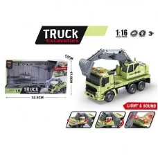 Экскаватор инерционный BabyToys A 1110-24 со звуком и светом