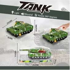 Інерційний танк BabyToys 383-21 D1 зі світлом і звуком