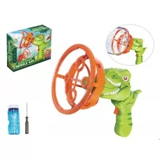 Детский игрушечный пистолет для мыльных пузырей Dinosaur Bubble Gun 25 см, пускает пузыри, со светом FY915968