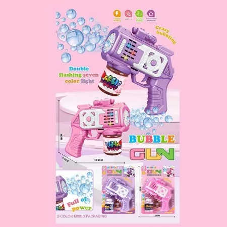 Пистолет для мыльных пузырей BabyToys 666-2 два цвета