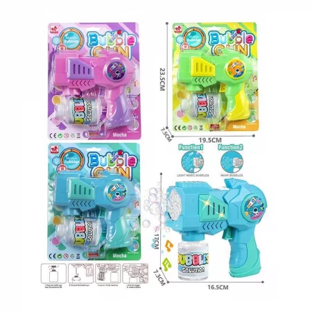 Пистолет с мыльными пузырями BabyToys 889-77 C 3 цвета пластик