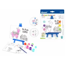 Набор для творчества с мольбертом Picture Frame Set, 2 мини-холста, краски AL6347