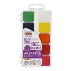 Акварель CLASSIC, 10 кол., без/п, пласт./кор., KIDS Line Акварель CLASSIC, 10 кол., без/п, пласт./кор., KIDS Line Акварель CLASSIC, 10 кол., без/п, пласт./кор., KIDS Line Акварель CLASSIC, 10 кол., без/п, пласт./кор., KIDS Line