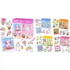 Алмазна мозаїка BabyToys 4 види з рамкою та брелоками