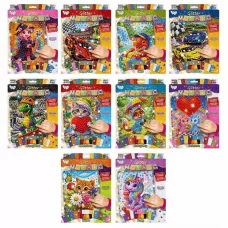  Блискуча мозаїка "GLITTER MOSAIC" БМ-04-01,02,03,04,05 ... 10 "Danko Toys", ОПИС УКР. МОВОЮ, розмір: 20,5х26 см, в коробці