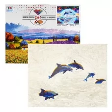 Алмазна мозаїка TK Group Дельфіни 40x50 см для дітей