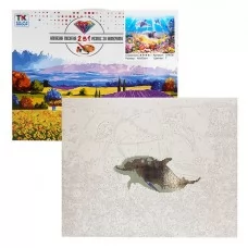 Алмазна мозаїка TK Group Дельфіни 40x50 см