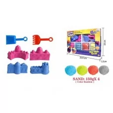 Кинетический песок BabyToys 600г 4 цвета с инструментами Кинетический песок BabyToys 600г 4 цвета с инструментами