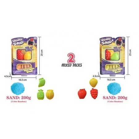 Кинетический песок BabyToys 1909, 200 г, 3 формы для творчества