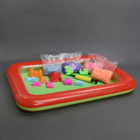 Кинетический песок KidSand 1600г с песочницей Danko Toys