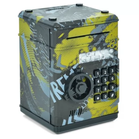 Копилка MK 5056 сейф с кодом, 19,5-13,5-13,5см, затягивает купюры, звук, свет, микс видов, на бат, в кор-ке Копилка MK 5056 сейф с кодом, 19,5-13,5-13,5см, затягивает купюры, звук, свет, микс видов, на бат, в кор-ке